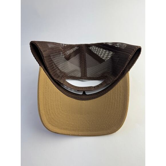 Outdoor Cap Tan Canvas Trucker Snapback Closure NEW - Picture 7 of 7